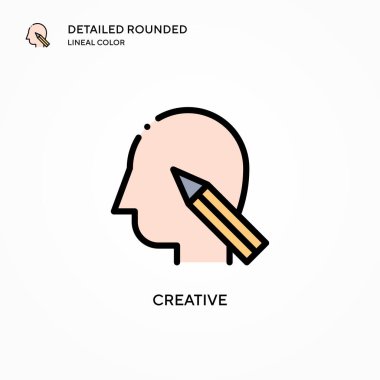 Yaratıcı vektör simgesi. Modern vektör illüstrasyon kavramları. Düzenlemesi ve kişiselleştirmesi kolay.