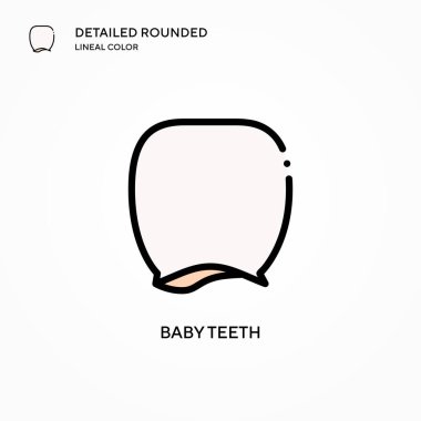Bebek dişi vektör ikonu. Modern vektör illüstrasyon kavramları. Düzenlemesi ve kişiselleştirmesi kolay.