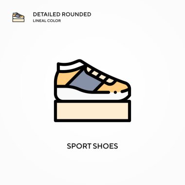 Spor ayakkabısı vektör simgesi. Modern vektör illüstrasyon kavramları. Düzenlemesi ve kişiselleştirmesi kolay.