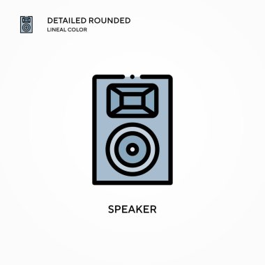 Sözcü vektör simgesi. Modern vektör illüstrasyon kavramları. Düzenlemesi ve kişiselleştirmesi kolay.