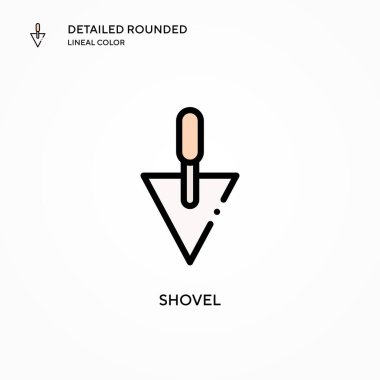 Kürek vektör simgesi. Modern vektör illüstrasyon kavramları. Düzenlemesi ve kişiselleştirmesi kolay.