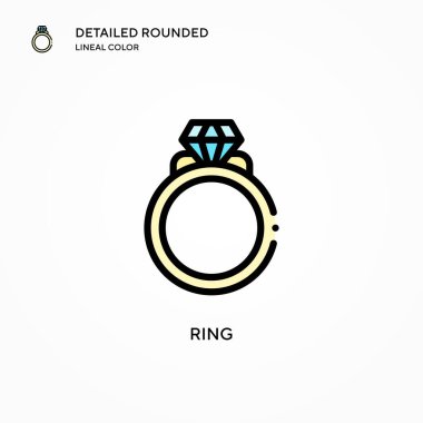 Halka vektör simgesi. Modern vektör illüstrasyon kavramları. Düzenlemesi ve kişiselleştirmesi kolay.