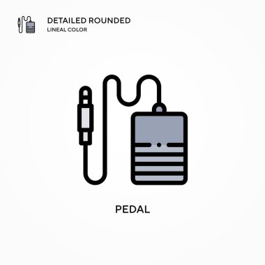 Pedal vektör simgesi. Modern vektör illüstrasyon kavramları. Düzenlemesi ve kişiselleştirmesi kolay.