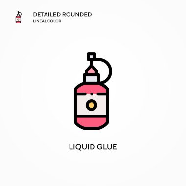 Sıvı yapıştırıcı vektör simgesi. Modern vektör illüstrasyon kavramları. Düzenlemesi ve kişiselleştirmesi kolay.