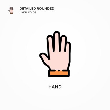 El vektör simgesi. Modern vektör illüstrasyon kavramları. Düzenlemesi ve kişiselleştirmesi kolay.