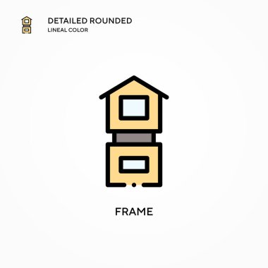 Çerçeve vektör simgesi. Modern vektör illüstrasyon kavramları. Düzenlemesi ve kişiselleştirmesi kolay.