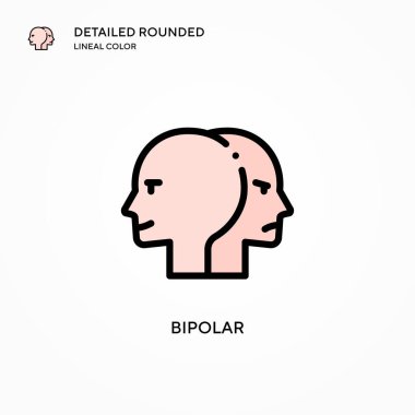 Bipolar vektör simgesi. Modern vektör illüstrasyon kavramları. Düzenlemesi ve kişiselleştirmesi kolay.