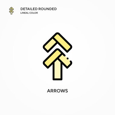 Ok vektör simgesi. Modern vektör illüstrasyon kavramları. Düzenlemesi ve kişiselleştirmesi kolay.