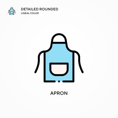 Önlük vektör simgesi. Modern vektör illüstrasyon kavramları. Düzenlemesi ve kişiselleştirmesi kolay.