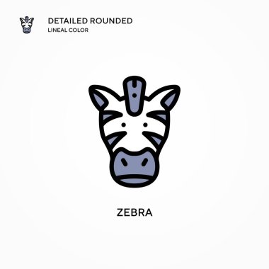 Zebra vektör simgesi. Modern vektör illüstrasyon kavramları. Düzenlemesi ve kişiselleştirmesi kolay.