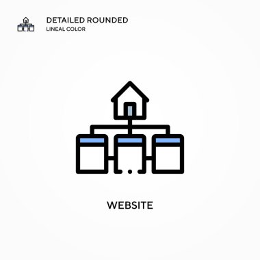 Web sitesi vektör simgesi. Modern vektör illüstrasyon kavramları. Düzenlemesi ve kişiselleştirmesi kolay.
