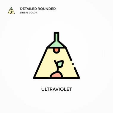 Ultraviyole vektör simgesi. Modern vektör illüstrasyon kavramları. Düzenlemesi ve kişiselleştirmesi kolay.