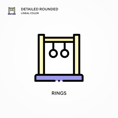 Halka vektör simgesi. Modern vektör illüstrasyon kavramları. Düzenlemesi ve kişiselleştirmesi kolay.