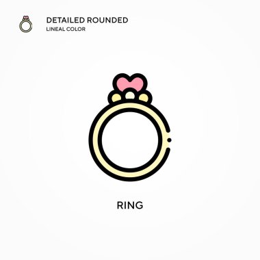 Halka vektör simgesi. Modern vektör illüstrasyon kavramları. Düzenlemesi ve kişiselleştirmesi kolay.