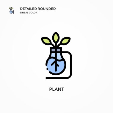 Bitki vektör simgesi. Modern vektör illüstrasyon kavramları. Düzenlemesi ve kişiselleştirmesi kolay.