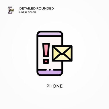 Telefon vektör simgesi. Modern vektör illüstrasyon kavramları. Düzenlemesi ve kişiselleştirmesi kolay.