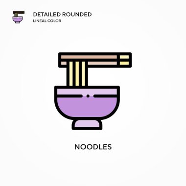 Erişte vektör simgesi. Modern vektör illüstrasyon kavramları. Düzenlemesi ve kişiselleştirmesi kolay.