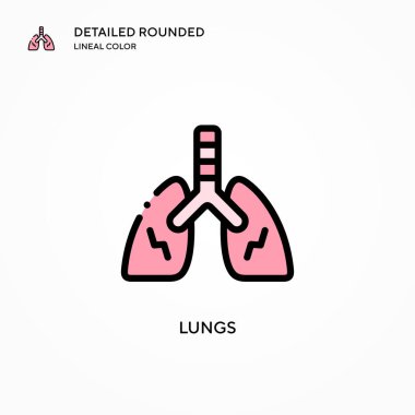 Akciğer vektör simgesi. Modern vektör illüstrasyon kavramları. Düzenlemesi ve kişiselleştirmesi kolay.