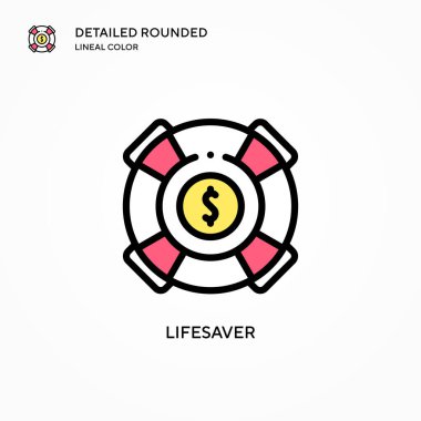 Lifesaver vektör simgesi. Modern vektör illüstrasyon kavramları. Düzenlemesi ve kişiselleştirmesi kolay.
