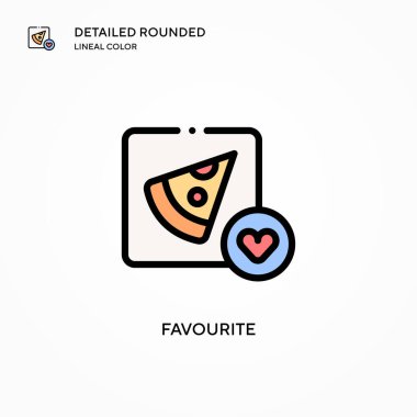 Favori vektör simgesi. Modern vektör illüstrasyon kavramları. Düzenlemesi ve kişiselleştirmesi kolay.