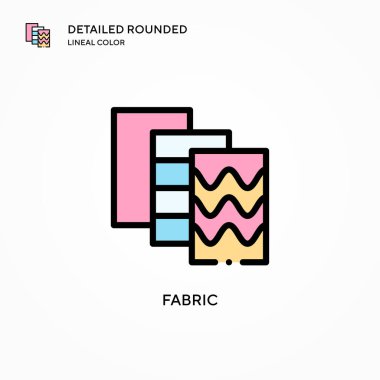 Kumaş vektör simgesi. Modern vektör illüstrasyon kavramları. Düzenlemesi ve kişiselleştirmesi kolay.