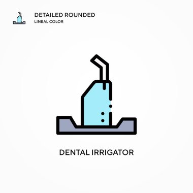Diş temizleyici vektör simgesi. Modern vektör illüstrasyon kavramları. Düzenlemesi ve kişiselleştirmesi kolay.