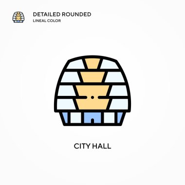Belediye meclisi vektör simgesi. Modern vektör illüstrasyon kavramları. Düzenlemesi ve kişiselleştirmesi kolay.