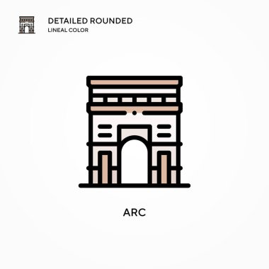 Ark vektör simgesi. Modern vektör illüstrasyon kavramları. Düzenlemesi ve kişiselleştirmesi kolay.