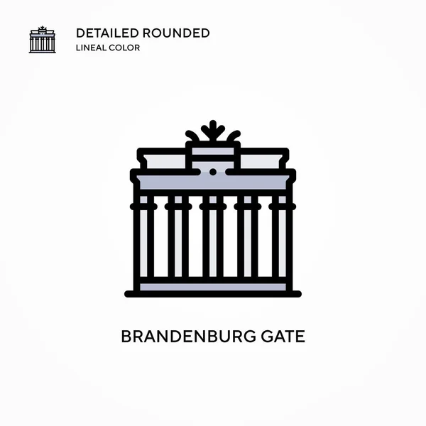 Brandenburg Puerta Vector Icono Conceptos Modernos Ilustración Vectorial Fácil Editar — Archivo Imágenes Vectoriales
