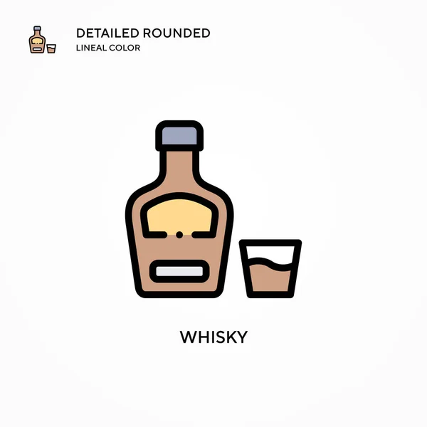 Whisky Vector Icono Conceptos Modernos Ilustración Vectorial Fácil Editar Personalizar — Archivo Imágenes Vectoriales