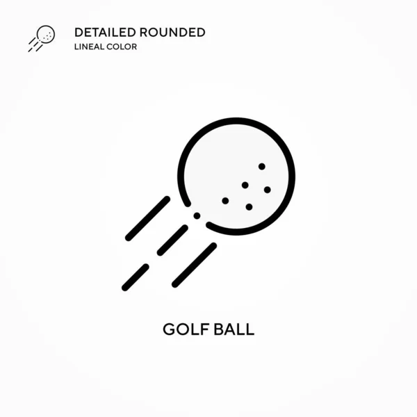 ゴルフボールベクトルアイコン 現代のベクトル図の概念 編集とカスタマイズが簡単 — ストックベクタ