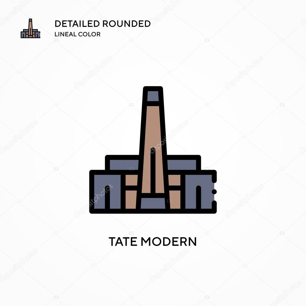 Tate modern vector icon. Modern vector illustration concepts. Easy to edit and customize.