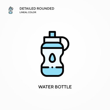 Su şişesi vektör simgesi. Modern vektör illüstrasyon kavramları. Düzenlemesi ve kişiselleştirmesi kolay.