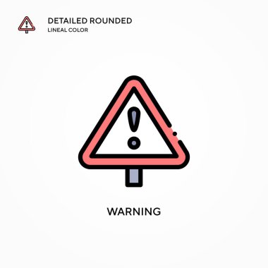 Uyarı vektör simgesi. Modern vektör illüstrasyon kavramları. Düzenlemesi ve kişiselleştirmesi kolay.