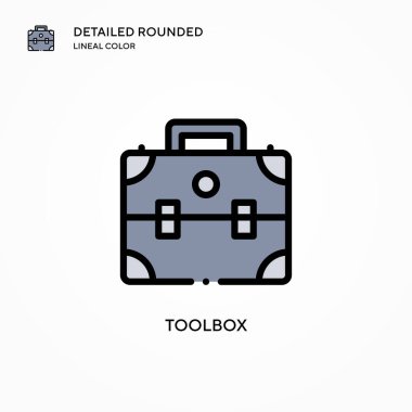 Araç kutusu vektör simgesi. Modern vektör illüstrasyon kavramları. Düzenlemesi ve kişiselleştirmesi kolay.