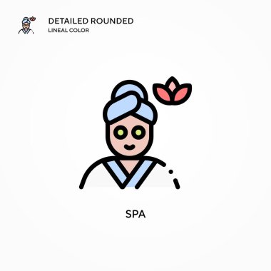 Spa vektör simgesi. Modern vektör illüstrasyon kavramları. Düzenlemesi ve kişiselleştirmesi kolay.