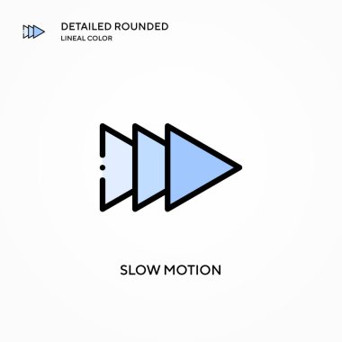 Yavaş çekim vektör simgesi. Modern vektör illüstrasyon kavramları. Düzenlemesi ve kişiselleştirmesi kolay.