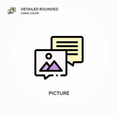 Resim vektör simgesi. Modern vektör illüstrasyon kavramları. Düzenlemesi ve kişiselleştirmesi kolay.