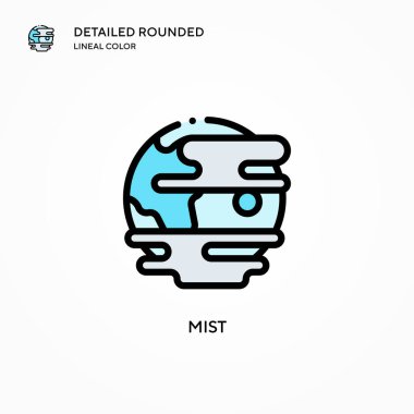 Sis vektör simgesi. Modern vektör illüstrasyon kavramları. Düzenlemesi ve kişiselleştirmesi kolay.