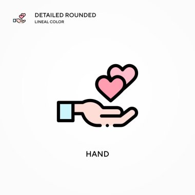 El vektör simgesi. Modern vektör illüstrasyon kavramları. Düzenlemesi ve kişiselleştirmesi kolay.