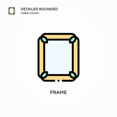 Çerçeve vektör simgesi. Modern vektör illüstrasyon kavramları. Düzenlemesi ve kişiselleştirmesi kolay.