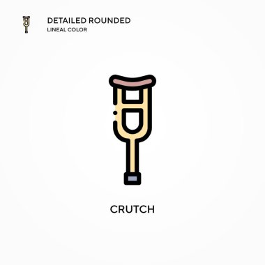 Koltuk değneği vektör simgesi. Modern vektör illüstrasyon kavramları. Düzenlemesi ve kişiselleştirmesi kolay.