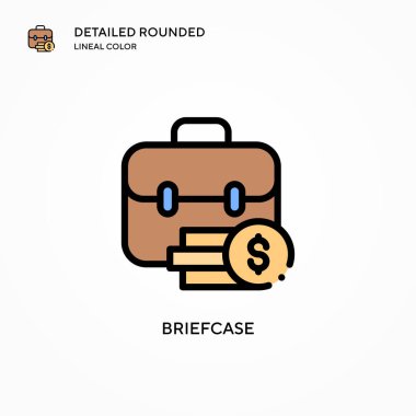 Evrak çantası vektör simgesi. Modern vektör illüstrasyon kavramları. Düzenlemesi ve kişiselleştirmesi kolay.