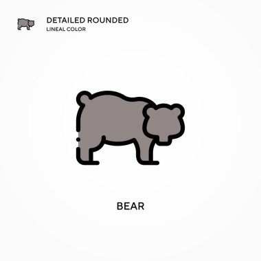 Ayı vektör simgesi. Modern vektör illüstrasyon kavramları. Düzenlemesi ve kişiselleştirmesi kolay.