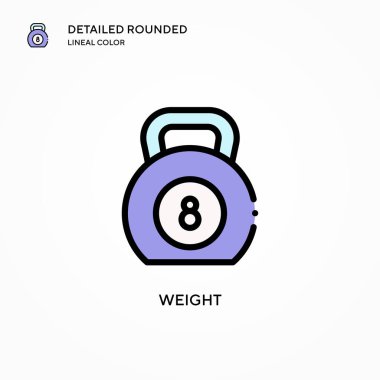 Ağırlık vektör simgesi. Modern vektör illüstrasyon kavramları. Düzenlemesi ve kişiselleştirmesi kolay.