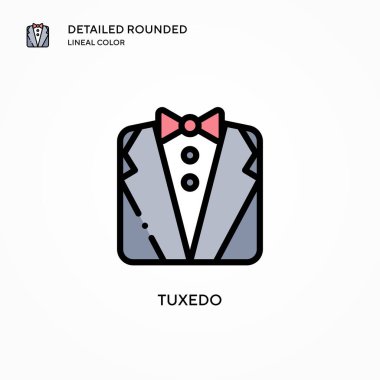 Smokin vektör simgesi. Modern vektör illüstrasyon kavramları. Düzenlemesi ve kişiselleştirmesi kolay.