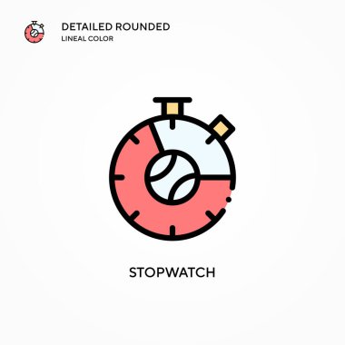Stopwatch vektör simgesi. Modern vektör illüstrasyon kavramları. Düzenlemesi ve kişiselleştirmesi kolay.