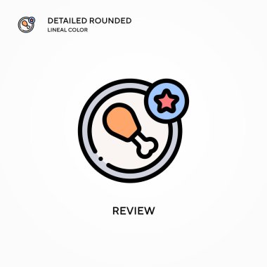 Vektör simgesini gözden geçir. Modern vektör illüstrasyon kavramları. Düzenlemesi ve kişiselleştirmesi kolay.