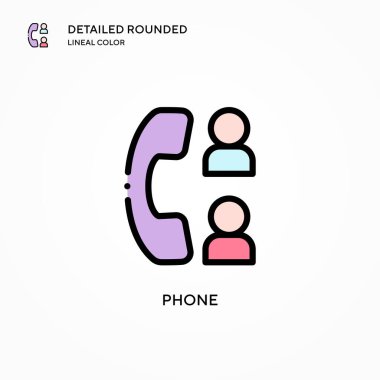 Telefon vektör simgesi. Modern vektör illüstrasyon kavramları. Düzenlemesi ve kişiselleştirmesi kolay.
