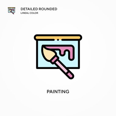 Vektör simgesi boyanıyor. Modern vektör illüstrasyon kavramları. Düzenlemesi ve kişiselleştirmesi kolay.